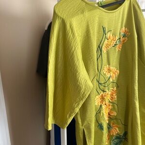 Floral Embroidered Green dress